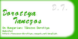 dorottya tanczos business card